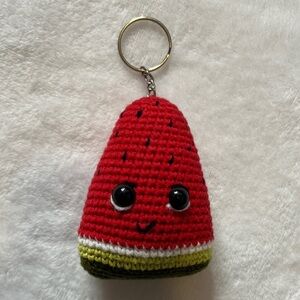 Cute Watermelon crochet Keychain Plush